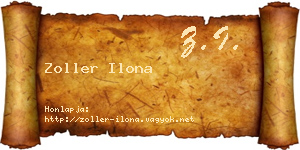 Zoller Ilona névjegykártya