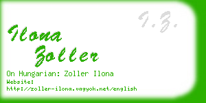 ilona zoller business card